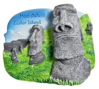 Imán para nevera con estatuas de Moai, Isla de Pascua, Chile, recuerdo de viaje, decoración 3D, colección artesanal