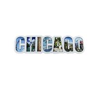 Imán para nevera con letras 3D de Chicago USA, regalo de recuerdo, resina hecha a mano, colección de decoración para el hogar y la cocina