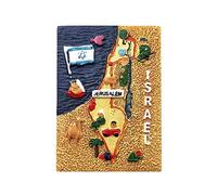 Imán para nevera con mapa 3D de Israel, regalo de recuerdo, resina hecha a mano, colección de decoración para el hogar y la cocina