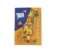 Imán para nevera con mapa 3D de Israel, regalo de recuerdo, resina hecha a mano, imán para nevera de Israel, colección de decoración para el hogar y la cocina