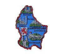 Imán para nevera con mapa 3D de Luxemburgo, regalo de recuerdo, resina hecha a mano, colección de decoración para el hogar y la cocina