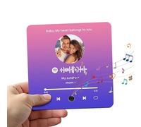Imán para nevera con música personalizada, álbum personalizado, imán para nevera con canción Spotify con foto, con reproductor de código de música integrado, para amantes de la música, parejas, mamá y