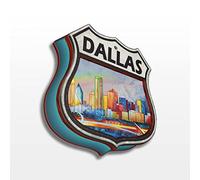 Imán para nevera Dallas, colección de madera, 3D, hecho a mano, para viajes, ciudad, recuerdo, decoración del hogar, regalo, 8