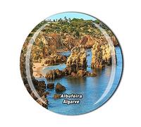 Imán para nevera de Albufeira Algarve Portugal, colección de regalo, recuerdo turístico, pegatina magnética para nevera