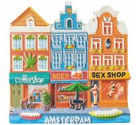 Imán para nevera de Amsterdam, Países Bajos, recuerdo turístico, 3D, decoración artesanal