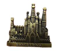 Imán para nevera de Barcelona España, diseño de ciudad del mundo en 3D, metal fuerte, regalo turístico, imán chino hecho a mano, creativo, decoración del hogar y la cocina (Barcelona)