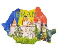 Imán para nevera de Brasov Rumania de Bran Castle 3D, decoración magnética para nevera