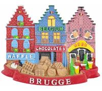 Imán para nevera de Brujas, Bélgica, recuerdo de viaje, decoración 3D, colección artesanal