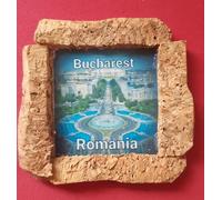 Imán para nevera de Bucarest Rumania, hecho a mano, para viajes, vacaciones, recuerdo de la ciudad (Bucarest, 5 x 5 cm)