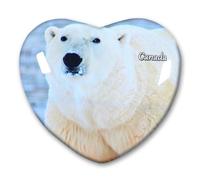 Imán para nevera de Canadá, pegatinas decorativas para nevera, recuerdo de viaje, cristal en forma de corazón