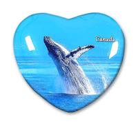 Imán para nevera de Canadá, pegatinas decorativas para nevera, recuerdo de viaje, cristal en forma de corazón