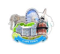 Imán para nevera de Ciudad del Cabo África en 3D, recuerdos de viaje hechos a mano, manualidades, imanes de nevera, calcomanías para decoración del hogar, colección de regalo