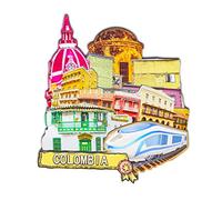 Imán para nevera de Colombia USA 3D clásico de madera, hecho a mano, artesanía, recuerdo de viaje, colección de regalo, decoración, -32