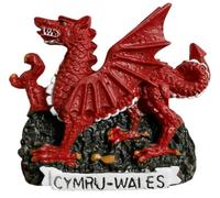 Imán para nevera de Gales, Reino Unido, recuerdo de viaje, decoración de nevera, colección 3D