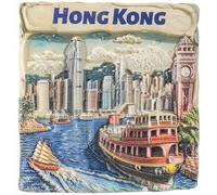 Imán para nevera de Hong Kong China recuerdo turístico 3D para decoración de nevera, colección artesanal
