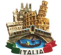 Imán para nevera de Italia, recuerdo de viaje, cocina, decoración 3D para refrigerador, pintado a mano, colección artesanal de resina