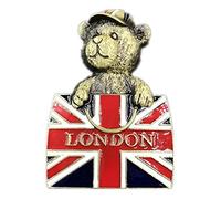 Imán para nevera de la bandera de Londres Inglaterra World City 3D metal fuerte recuerdo turístico regalo chino imán hecho a mano creativo hogar y cocina decoración magnética (Londres 3)
