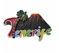 Imán para nevera de la isla volcánica de Tenerife, España, 3D, recuerdo de viaje, decoración de nevera, pegatina magnética, colección artesanal