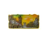 Imán para nevera de la República Checa Praga - Plaza de la Ciudad Vieja y Torre Reloj - Imán 3D Souvenir - Decoración magnética de colección - Idea regalo viaje colección L173