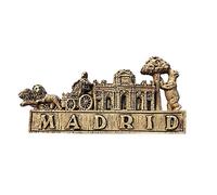Imán para nevera de Madrid, España, 3D, regalo de recuerdo, hecho a mano, decoración del hogar y la cocina, colección de imanes para nevera Madrid