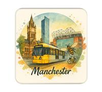 Imán para nevera de Manchester, Inglaterra, Reino Unido | Regalo coleccionable de recuerdo de viaje