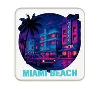 Imán para nevera de Miami Beach, Florida, Estados Unidos: bonito regalo de recuerdo de viaje hecho a mano para coleccionistas y decoración del hogar