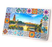 Imán para Nevera de Murcia Puente de los Peligros. Puente Viejo. 5,5cm x 8,5cm Santos religiosos españoles. Iglesia Cristiana de españa. jesús Dios. Navidad