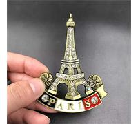 Imán para nevera de París Francia World City 3D Metal fuerte recuerdo turístico regalo chino imán hecho a mano artesanía creativa hogar y cocina decoración magnética (Francia 1)