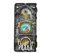 Imán para nevera de Praga, República Checa, recuerdo de viaje, decoración de nevera, calcomanía magnética pintada a mano