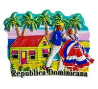 Imán para nevera de República Dominicana, recuerdo turístico, colección artesanal 3D