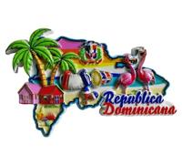 Imán para nevera de República Dominicana, recuerdo turístico, colección artesanal 3D