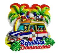 Imán para nevera de República Dominicana, recuerdo turístico, decoración de nevera, colección 3D