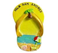 Imán para nevera de San Andrés Island Colombia, recuerdo de viaje, decoración del hogar, colección creativa pintada a mano