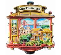 Imán para nevera de San Francisco, Estados Unidos de América, recuerdo turístico, decoración 3D, colección artesanal