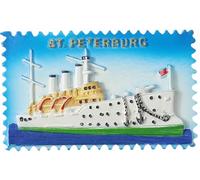 Imán para nevera de San Petersburgo, Rusia, recuerdo de turismo, 3D, decoración artesanal