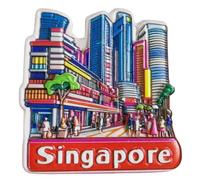 Imán para nevera de Singapur, recuerdo de viaje, decoración del hogar, colección creativa de manualidades