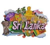 Imán para nevera de Sri Lanka, recuerdo de turismo en 3D, colección artesanal
