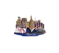 Imán para nevera de Valencia España, recuerdo de viaje, decoración de nevera, 3D magnética, colección de manualidades