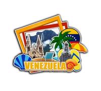 Imán para nevera de Venezuela, de madera, diseño de monumentos 3D, decoración de recuerdos coleccionables, hecho a mano -4522