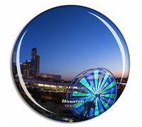 Imán para nevera, diseño de Houston Big City USA Texas, Estados Unidos, regalo de viaje, colección de recuerdos, cristal 3D