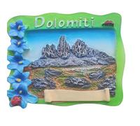 Imán para nevera, diseño de los Dolomitas Italia, recuerdo de viaje, decoración de nevera, adhesivo magnético 3D, pintado a mano