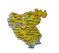 Imán para nevera, diseño de mapa de la provincia de Cádiz, España, recuerdo de viaje, decoración de nevera, pegatina magnética, colección artesanal de resina