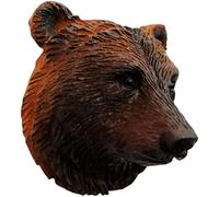Imán para nevera, diseño de oso marrón de Sudáfrica, Tanzania, Kenia, con diseño de animales salvajes, decoración de resina, manualidades, pizarra blanca de cocina