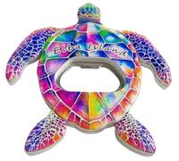 Imán para nevera, diseño de tortuga marina, Isla Elba, Italia, recuerdo turístico, abrebotellas de cerveza, refrigerador, decoración artesanal