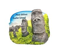 Imán para nevera en 3D, diseño de isla de Pascua, famosos recuerdos de turismo, estatuas de Moai, imán para nevera de resina, decoración para el hogar y la cocina, promoción de China, regalo