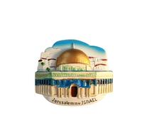 Imán para nevera Jerusalén Israel Cúpula Jerusalén Religión IL12 | Imán magnético 3D Souvenir Viaje Vacaciones Colección - Tierra Santa Cristiana Judía Jerusalén Israel