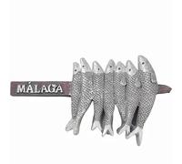 Imán para nevera Málaga España, recuerdo 3D, colección artesanal