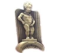 Imán para nevera Manneken Pis Bruselas Bélgica de la Ciudad del Mundo 3D Metal fuerte recuerdo turístico regalo chino imán hecho a mano artesanal creativo hogar y cocina decoración magnética (Bélgica)