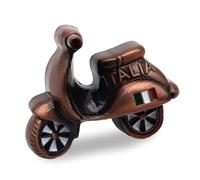Imán para nevera o scooter italiano, de metal, souvenir de Italia con bandera, decoración para el hogar, cocina, regalo de viaje, colección imanes de nevera, recuerdo turístico (bronce)