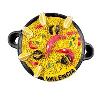 Imán para nevera Valencia España, recuerdo de viaje, resina, paellera, estilo español, decoración del hogar, artesanía clásica